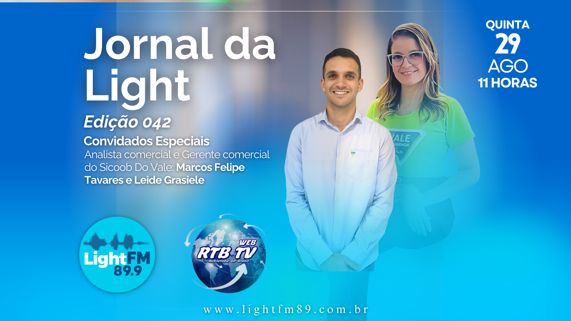 Jornal da Light FM - Equipe Siccob do Vale - 29/08