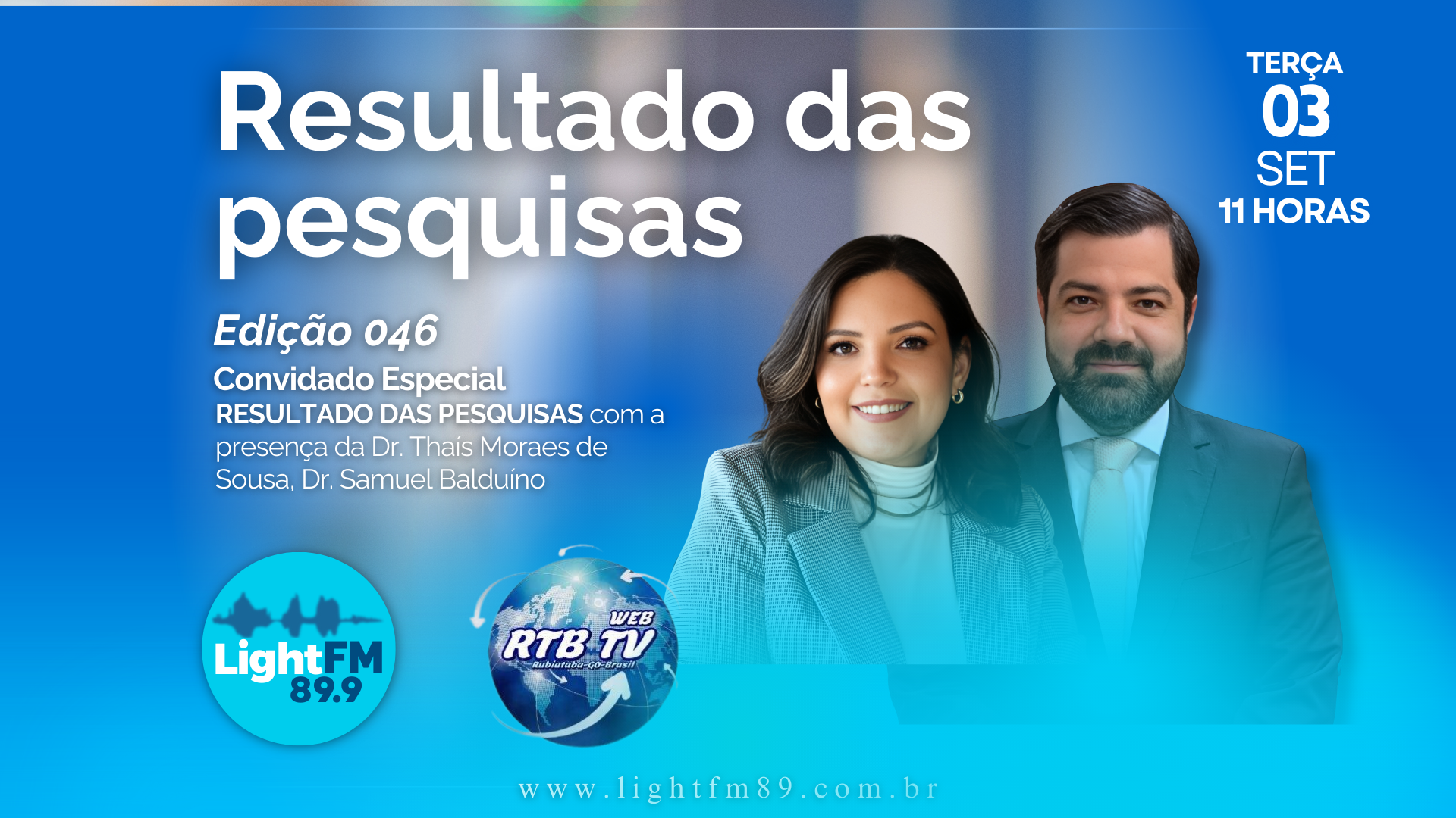 Jornal da Light FM - Resultado da pesquisa - 03/09